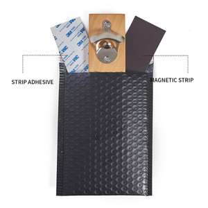 פותחן בקבוק עץ אשור רכוב קיר עם קולקציית מגנט קולטי בירה עץ למקרר - Product Image 6