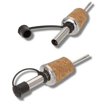 Verseur de vin en acier inoxydable Design en liège Couvercle de bouteille de vin Couvercle anti-poussière pour bouteille d'alcool Couvercle de bec verseur pour bouteille