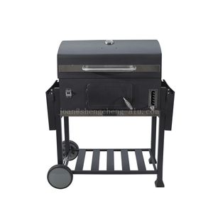 Ahumador de Carbón Moderno con Ruedas, <span class=keywords><strong>Asador</strong></span> de Alta Resistencia, Parrilla Grande de Acero con Recubrimiento en Polvo y <span class=keywords><strong>Hierro</strong></span> <span class=keywords><strong>Fundido</strong></span> para Grandes Fiestas - Product Image 5