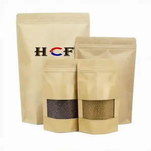 Biodegradable Holographic Mylar Plastic Bag Printed Kraft Paper Packaging Standup Resealable Zip Lock Pouch Food Manufacturer