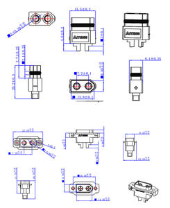 Conector Macho Impermeable AMASS XT60EW-M Negro, Enchufe de 3.5mm Chapado en Oro de 35A con Orificio de Montaje para Batería RC y Puerto de Alimentación - Product Image 6