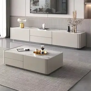 Mueble de sala de estar, gran oferta, mueble de TV, sala de estar moderna, mueble de TV de estilo moderno y mesa central, Rockboard