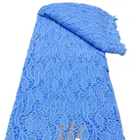 G & M African Dry Lace Stoff Schweiz Swiss Voile Lace Hochwertige Baumwoll spitzens toffe 5 Yards für Damen Kleid