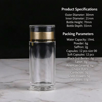 Vente en gros de pots en plastique de petite capacité de 10 ml, 15 ml, 20 ml, 30 ml pour poudre, emballage de médicaments, flacon de safran, flacon en PS
