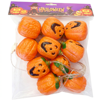 Halloween-Kürbis-Laternen-Lichterkette Leuchtende Plastik-Lichterkette Skelett-Augapfel-Kürbis-Deko Stimmungsbeleuchtung