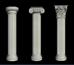 自定义尺寸支柱天然石雕刻高抛光石柱与石基地