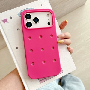 เคสโทรศัพท์มือถือซิลิโคนหลากสีแบบ DIY สำหรับ Iphone14/15/16pro Max พร้อมจี้ตกแต่งแบบ Clog Charms  ทันสมัยและเป็นที่นิยม - Product Image 5