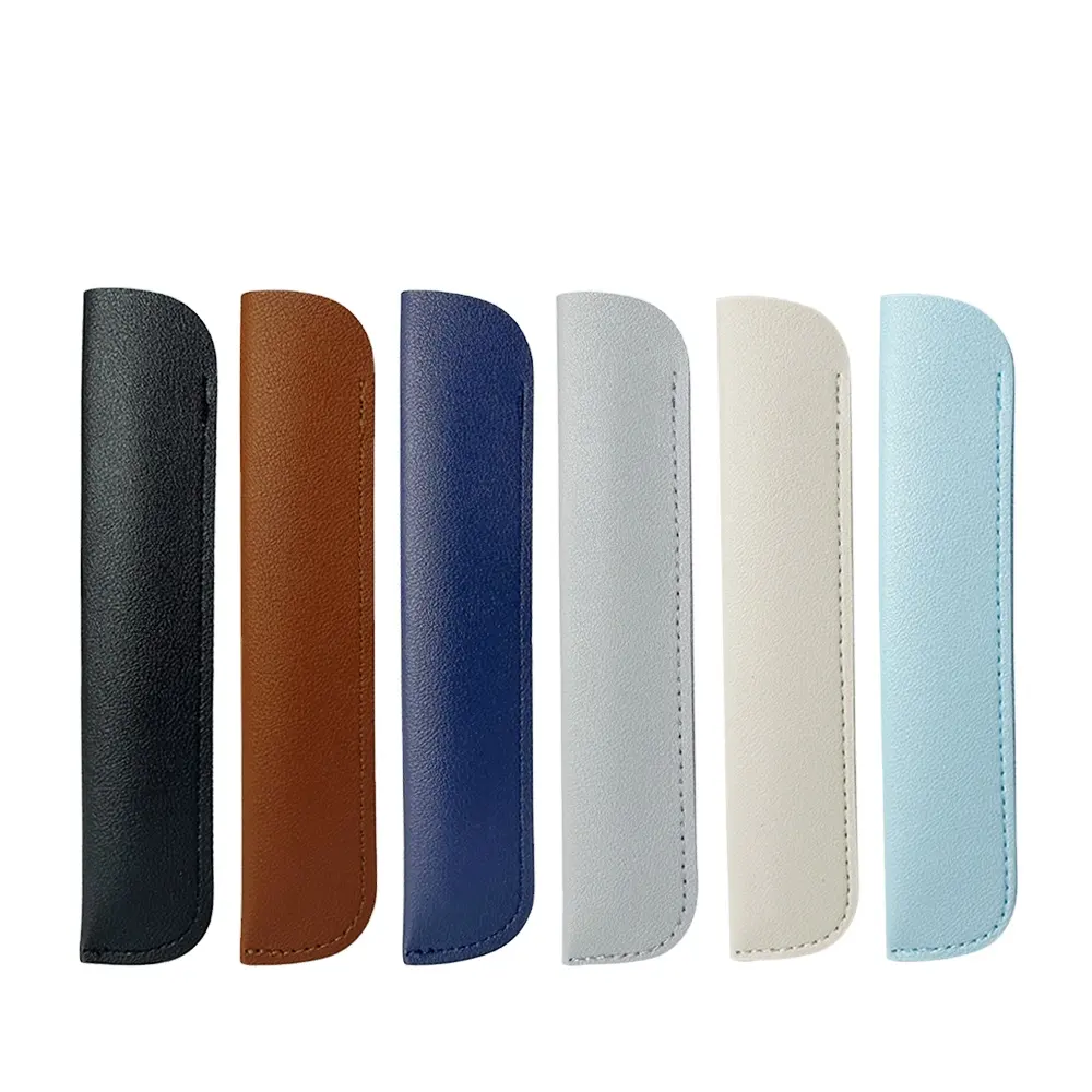 Hot Sale Macaron Color Pu Leather Pen Case Pen Cover Pen Case Can Be Hot Stamping Silk-Screen Logo