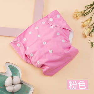 Pantalones de pañales de tela de tamaño ajustable para bebés, impermeables, lavables, antifugas, hebilla oculta, bolsillo de pañal, pañales de diseño fino - Product Image 5