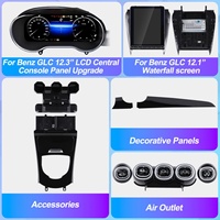Autoradio Android Carplay pour Mercedes Benz GLC X253 Classe C W205 2015-2022 Écran d'instrumentation LCD Navigation Grille d'aération