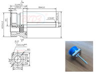 Vente en gros M5 38mm connecteurs coaxiaux 7-16 DIN femelle Jack droit 4 trous bride RF connecteur de câble coaxial
