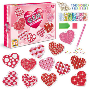 Edelstein Kunst Kinder Diamant Edelstein Malerei Kit mit 5D Edelstein Schlüssel bund Mädchen Spielzeug Ostern Valentinstag Geschenk - Product Image 5