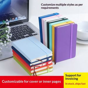 Business Notebook Full Horizontal Inner Page Cross-Border Export <b>A5</b> Elastic Band Strap Notepad Simple PU <b>Diary</b> Book Wireless - Product Image 2