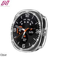 Étui en diamant pour Watch8 40mm/44mm PC + protecteur d'écran en diamant, résistant aux chocs, anti-chute, résistant aux rayures 8