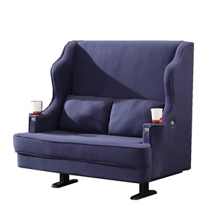 Canapé de cinéma moderne minimaliste en tissu, deux places, avec porte-gobelets, pour utilisation dans un salon ou une chambre. - Product Image 4