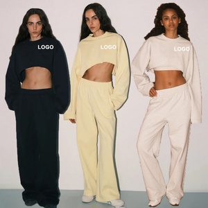 Pantalones Deportivos Anchos de Chándal con Logotipo Personalizado, Tejido Ecológico Transpirable, Color Gris Claro, Tendencia Otoño - Product Image 2