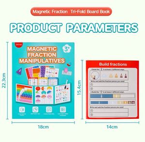 Material Didáctico <span class=keywords><strong>de</strong></span> Matemáticas para <span class=keywords><strong>Primaria</strong></span>, Libro <span class=keywords><strong>de</strong></span> Rompecabezas Magnéticos para Sumar y Restar Fracciones - Product Image 6