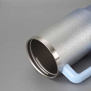 Bouteille d'eau isotherme portable en acier inoxydable de 40 oz avec poignée, motif diamant dégradé, logo imprimé, Ice Bully - Product Image 5
