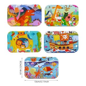 60 Pieces <b>Wooden</b> <b>Puzzle</b> Toys for Children Cartoon Vehicle Animal Wood <b>Jigsaw</b> Baby Toy Kids Gift - Product Image 6