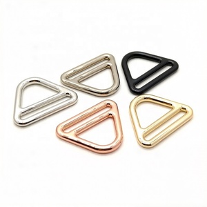 Hebilla Triangular de Aleación de Zinc con Anillo en D y Clip Giratorio para Correas de Mochila y Bolsas - Product Image 1