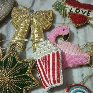 งานฝีมือประดับลูกปัดปักลายสำหรับเทศกาล  ของตกแต่งเทศกาล  ลายขนมคริสต์มาส  คุณภาพสูง  ปรับแต่งได้  ราคาขายส่ง - Product Image 1