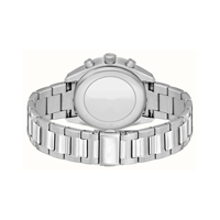 Montre chronographe de luxe pour homme, mouvement Seiko, 43 mm, acier inoxydable, argenté, bracelet 22 mm, verre quartz, analogique, marine