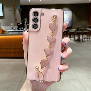 Placca di lusso Love Heart catena del braccialetto del telefono per <span class=keywords><strong>Samsung</strong></span> <span class=keywords><strong>S22</strong></span> <span class=keywords><strong>PLUS</strong></span> A52/A32/A73/A53 per <span class=keywords><strong>Samsung</strong></span> S23 Ultra - Product Image 2