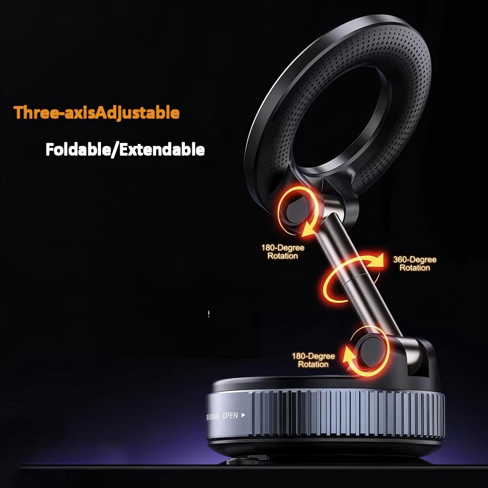 Lingable OEM 2026 Magnetic Car Phone Holder - Vacuum Suction 360° Rotation Universal Mount