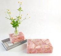 Luxe Rose Cristal Précieuses Bijoux Boîte De Rangement Pour La Décoration