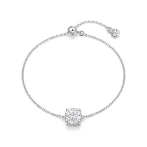 Pulsera de Plata de Ley 925 Antideslustre, Brazalete Brillante Tipo Tenis, Venta al por Mayor, Listo para Enviar, para Mujer - Product Image 1