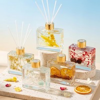 Bouteille en verre décorative pour diffuseur à bâtonnets, huile d'aromathérapie de luxe en gros, 100 ml, 50 ml
