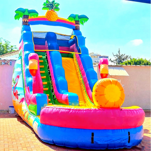 Toboggan aquatique gonflable sur le thème des requins avec piscine à jets d'eau, château gonflable pour enfants, parc aquatique commercial pour l'été - Product Image 4