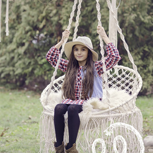 Columpio Infantil Rojo con Red para Dormitorio o Balcón, Incluye Conectores y Soportes para Estantes - Product Image 3