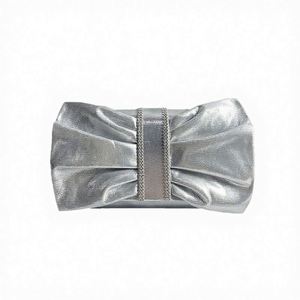 Bolso de Mano Elegante con Asa Superior de Satén y Pedrería para Novias, Fiestas de Cóctel, Eventos Formales y Recepciones - Product Image 2