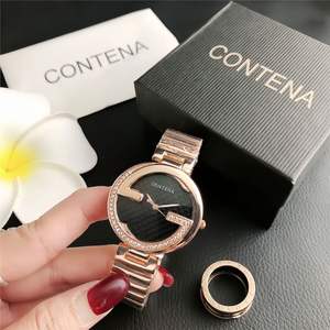Nouvelle montre de luxe personnalisée en acier inoxydable avec mouvement à quartz, montres pour femme, cristal, étanche, montres féminines - Product Image 5