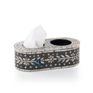 Prix usine MOP Boîte à mouchoirs Porte-serviettes décoratif Boîte à mouchoirs en nacre avec 2 trous - Product Image 5
