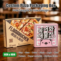 Boîtes à pizza personnalisées de qualité alimentaire, pliables, à emporter, en carton ondulé kraft, avec logo