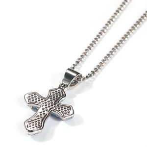 Colar Masculino Hip-hop Novo com Cruz de Zircônia Azul, Moderno e Versátil, Corrente Pesada Estilo Punk Torcido Singapura - Product Image 6