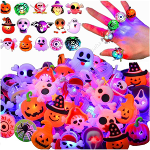 Luces de Navidad al por Mayor, Anillos LED de Halloween, Juguete 3D Luminoso para Niños y Adultos, con Luz Intermitente - Product Image 1