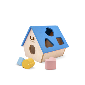 Jouet éducatif Montessori en bois Wincent, maison de tri de formes, pour tout-petits et enfants, apprentissage des couleurs, motricité fine, cadeau - Product Image 1