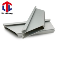 Profil Ekstrusi Aluminium Anodized, Rangka Aluminium, Profil Pintu Kaca untuk Pintu Lemari