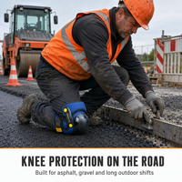 Genouillères de travail OEM en gros pour la construction avec support de cuisse, sangles à ajustement rapide, protection antidérapante pour les genoux
