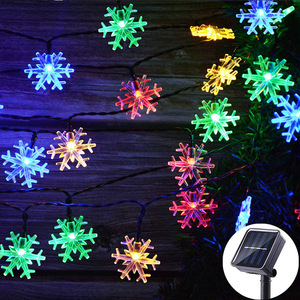 Lễ Cưới Lãng Mạn Trang Trí Twinkling Christmas Tree Led Sân Thượng Ngoài Trời Chuỗi Bông Tuyết Năng Lượng Mặt Trời - Product Image 2