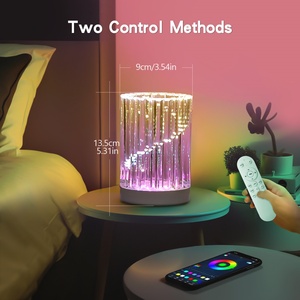 Lámpara de Mesa de Cristal LED USB con Control por Aplicación Inteligente, 16 Millones de Colores y 300 Modos de Escena Dinámica, Lámpara de Cristal 3D, Lámpara de Noche - Product Image 6