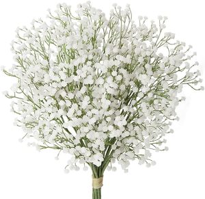 Arche de fleurs artificielles réalistes à longues tiges, mini gypsophile blanc, pour centres de table de mariage et de la Saint-Valentin - Product Image 1