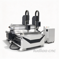 Machine de gravure CNC à deux broches indépendantes 1325, double tête séparée, routeur CNC pour le travail du bois, pour la gravure en relief de portes et de meubles