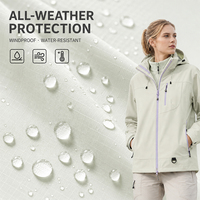 LOVE NATURE Veste polaire unisexe adulte 3-en-1 détachable coupe-vent résistante à l'eau pour la randonnée et le camping