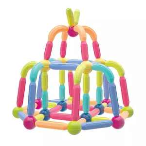 Vendita calda 108 pezzi fai da te creativo vapore forte magnete Building Block aste magnetiche bastone magnetico e palline Set per i bambini