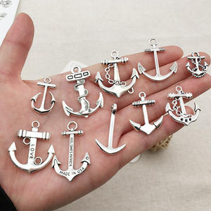 DIY hand gefertigten Schmuck Material Retro alten Silber Schiff Anker kleinen Anhänger 1 Ohrringe Halskette Armband Hersteller - Product Image 4
