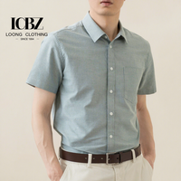 Chemises décontractées d'été pour hommes en coton peigné à manches courtes, coupe classique, avec poche poitrine, personnalisables ODM, vente en gros, fabricant
